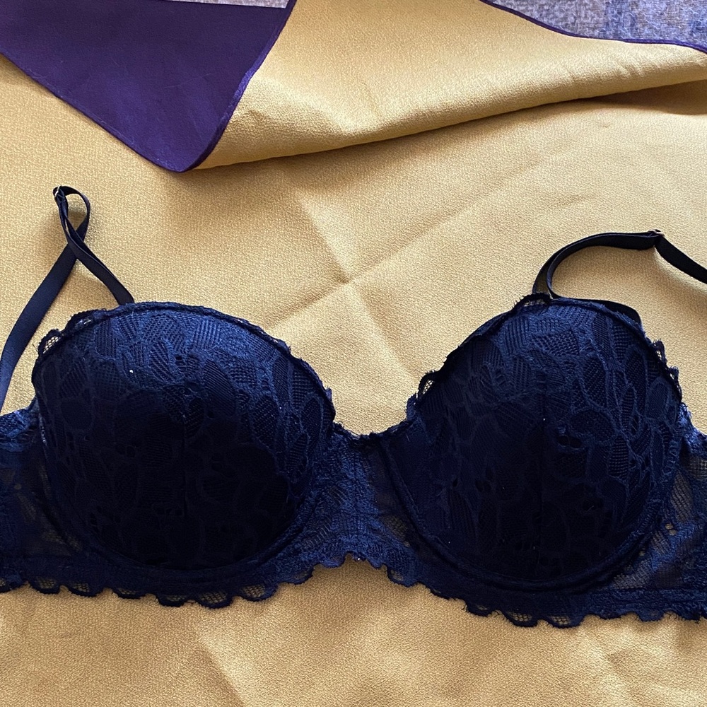 Nicole Miller Midnight underwire Lace Bra size 36C